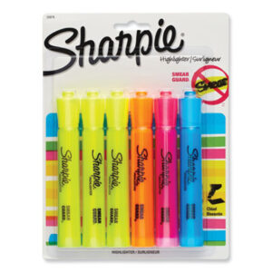 Chisel Tip; Highlighters; Major Accent; Marker; Pens; Set; SHARPIE; Six-Color Set; Highlighter; Hi-Lighters; Markers; Accent; Note-taking; Underscoring; Emphasis; Accentuate; School; Education; Students; Teachers; Hiliters; Hilighters