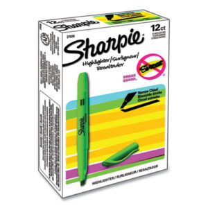 Fluorescent Green Ink; Highlighters; Marker; Pens; Pocket Accent; SHARPIE; Thin Tip; Note-taking; Underscoring; Emphasis; Accentuate; School; Education; Students; Teachers; Hiliters; Hilighters