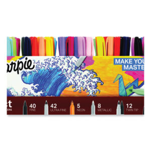 (SAN1983255)SAN 1983255 – Permanent Markers Ultimate Collection Value Pack, Assorted Tip Sizes/Types, Assorted Colors, 115/Set by SANFORD (115/ST)
