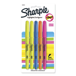 Five-Color Set; Highlighters; Marker; Pens; Pocket Accent; Set; SHARPIE; Thin Tip; Note-taking; Underscoring; Emphasis; Accentuate; School; Education; Students; Teachers; Hiliters; Hilighters