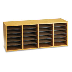 24 Compartments; Cabinet; CD; Form; Gray; Letter Size; Literature; Literature Centers; Literature Organizer; Mail Sorter; Organizer; SAFCO; Sorter; Honeycombs; Compartments; Bins; Systems; Desktop; Subdividing