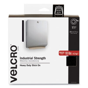 (VEK90197)VEK 90197 – Industrial-Strength Heavy-Duty Fasteners with Dispenser Box, 2" x 15 ft, Black by VELCRO USA, INC. (1/RL)