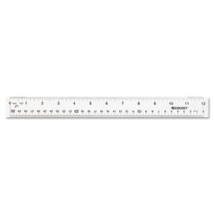 12" Long; ACME UNITED; Acrylic; Beveled Ruler; Hang-up Hole; Metric Ruler; Plastic; Plastic Ruler; Ruler; Rulers; WESTCOTT; Westcott Rulers; Measurements; Tools; Mathematics; Schools; Education; Teachers; Students; Length; Measuring Device