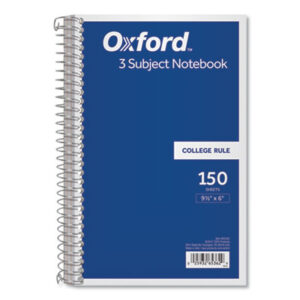 6 x 9 1/2; TOPS; Wirebound Notebook; Notebook; Spiral; Spiral Notebook; Subject Notebook; College Rule; Letr-Trim; Three-Subject; Tablets; Booklets; Schools; Education; Classrooms; Students