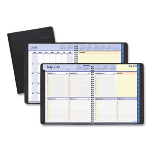 (AAG761105)AAG 761105 – QuickNotes Weekly/Monthly Planner, 10 x 8, Black Cover, 12-Month (July to June): 2024 to 2025 by AT-A-GLANCE (1/EA)