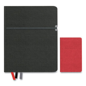 (TUD24421811)TUD 24421811 – Large Mastery Journal with Pockets, 1-Subject, Narrow Rule, Black/Red Cover, (192) 10 x 8 Sheets by TRU RED (1/EA)