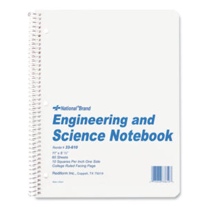 11 x 8 1/2; Academic; Academic Notebook; Book; College Rule; Engineering; Engineering & Science Notebook; NATIONAL BRAND; Notebook; Notebooks; Quadrille; Quadrille Ruled; School; Science; Science Notebook; Spiral; Spiral Notebook; Wirebound Notebook; Tablets; Booklets; Schools; Education; Classrooms; Students; Rediform