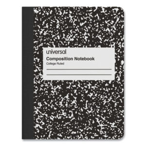 (UNV20940)UNV 20940 – Composition Book, Medium/College Rule, Black Marble Cover, (100) 9.75 x 7.5 Sheets by UNIVERSAL OFFICE PRODUCTS (1/EA)