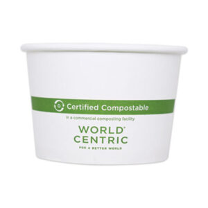 Compostable Food Service; Compostable Tableware; Compostable 8 oz Paper Bowl; Biodegradable Food Service; Biodegradable 8 oz Paper Bowl; World Centric; Certified Compostable