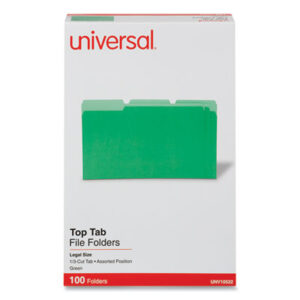 1/3 Cut Tabs; Colored; File Folders; Folders; Recycled Product; Single-Ply Tabs; Top-Tab; UNIVERSAL; Sleeves; Sheaths; Shells; Ordering; Storage; Files; SPR42003; BSN65779