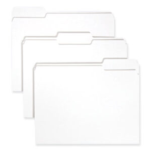 (SMD12843)SMD 12843 – Colored File Folders, 1/3-Cut Tabs: Assorted, Letter Size, 0.75" Expansion, White, 100/Box by SMEAD MANUFACTURING CO. (100/BX)