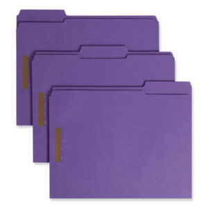(SMD13040)SMD 13040 – Top Tab Colored Fastener Folders, 0.75" Expansion, 2 Fasteners, Letter Size, Purple Exterior, 50/Box by SMEAD MANUFACTURING CO. (50/BX)