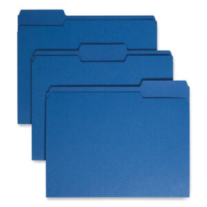 (SMD13193)SMD 13193 – Colored File Folders, 1/3-Cut Tabs: Assorted, Letter Size, 0.75" Expansion, Navy Blue, 100/Box by SMEAD MANUFACTURING CO. (100/BX)