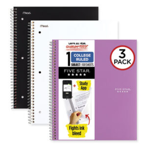 Mead Products; Notebooks; Spiral Lock; Five-Star; Single-Subject