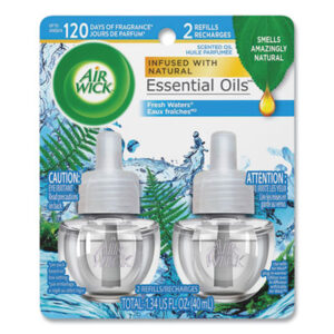 Air Wick Refill; Scented Oil Refill; Fresh Waters; Fresh Waters Scented Oil; Air Freshener Refill; Refill; Air Freshener; Cleaning Supplies; Deodorizer; Deodorizers & Air Fresheners; Fresheners; Odor Control; Scents; Neutralizers; Fragrances; Smells; Odors; Deodorizers