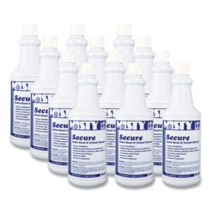 (AMR1038801)AMR 1038801 – Secure Hydrochloric Acid Bowl Cleaner, Mint Scent, 32oz Bottle, 12/Carton by ZEP INC. (12/CT)