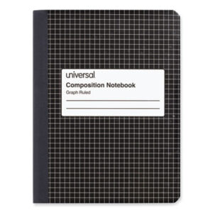 (UNV20950)UNV 20950 – Quad Rule Composition Book, Quadrille Rule (4 sq/in), Black Marble Cover, (100) 9.75 x 7.5 Sheets by UNIVERSAL OFFICE PRODUCTS (1/EA)