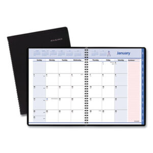 (AAG76PN0605)AAG 76PN0605 – QuickNotes Special Edition Monthly Planner, 11 x 8.25, Black/Pink Cover, 12-Month (Jan to Dec): 2024 by AT-A-GLANCE (1/EA)