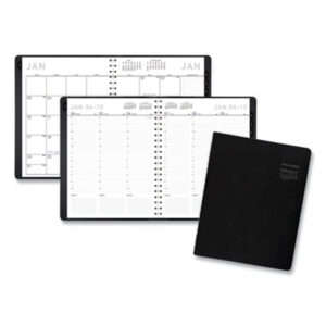 (AAG70950X05)AAG 70950X05 – Contemporary Weekly/Monthly Planner, Vertical-Column Format, 11 x 8.25, Black Cover, 12-Month (Jan to Dec): 2024 by AT-A-GLANCE (1/EA)