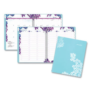 (AAG523905)AAG 523905 – Wild Washes Weekly/Monthly Planner, Wild Washes Flora/Fauna Artwork, 11 x 8.5, Blue Cover, 13-Month (Jan to Jan): 2024-2025 by AT-A-GLANCE (1/EA)