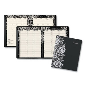 (AAG541905)AAG 541905 – Lacey Weekly Block Format Professional Appointment Book, Lacey Artwork, 11 x 8.5, Black/White, 13-Month (Jan-Jan): 2024-2025 by AT-A-GLANCE (1/EA)