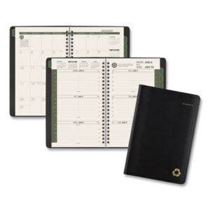 (AAG70100G05)AAG 70100G05 – Recycled Weekly Block Format Appointment Book, 8.5 x 5.5, Black Cover, 12-Month (Jan to Dec): 2024 by AT-A-GLANCE (1/EA)