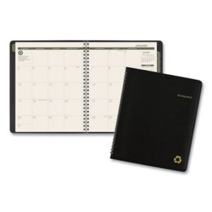 (AAG70120G05)AAG 70120G05 – Recycled Monthly Planner with Perforated Memo Section, 8.75 x 7, Black Cover, 12-Month (Jan to Dec): 2024 by AT-A-GLANCE (1/EA)