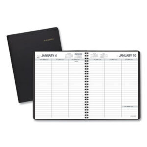 (AAG7085505)AAG 7085505 – Weekly Planner Ruled for Open Scheduling, 8.75 x 6.75, Black Cover, 12-Month (Jan to Dec): 2024 by AT-A-GLANCE (1/EA)