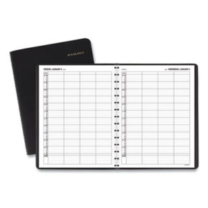 (AAG7082205)AAG 7082205 – Four-Person Group Daily Appointment Book, 11 x 8, Black Cover, 12-Month (Jan to Dec): 2024 by AT-A-GLANCE (1/EA)