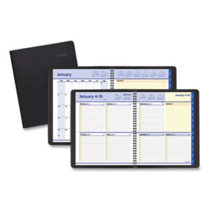 (AAG760105)AAG 760105 – QuickNotes Weekly Block Format Appointment Book, 10 x 8, Black Cover, 12-Month (Jan to Dec): 2024 by AT-A-GLANCE (1/EA)