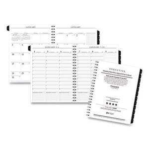 (AAG7091110)AAG 7091110 – Executive Weekly/Monthly Planner Refill with 15-Minute Appointments, 11 x 8.25, White Sheets, 12-Month (Jan to Dec): 2024 by AT-A-GLANCE (1/EA)