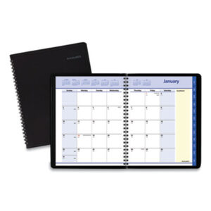 (AAG760805)AAG 760805 – QuickNotes Monthly Planner, 8.75 x 7, Black Cover, 12-Month (Jan to Dec): 2024 by AT-A-GLANCE (1/EA)