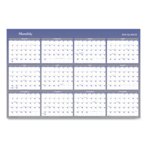 (AAGA1152)AAG A1152 – Vertical/Horizontal Erasable Quarterly/Monthly Wall Planner, 32 x 48, 12-Month (Jan to Dec): 2024 by AT-A-GLANCE (1/EA)
