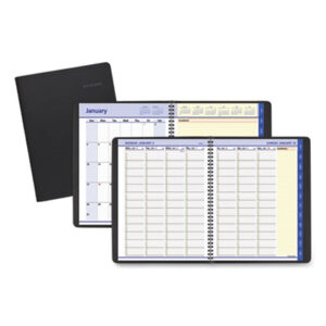 (AAG7695005)AAG 7695005 – QuickNotes Weekly Vertical-Column Format Appointment Book, 11 x 8.25, Black Cover, 12-Month (Jan to Dec): 2024 by AT-A-GLANCE (1/EA)