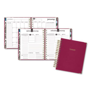 (AAG609980659)AAG 609980659 – Harmony Daily Hardcover Planner, 8.75 x 7, Berry Cover, 12-Month (Jan to Dec): 2024 by AT-A-GLANCE (1/EA)