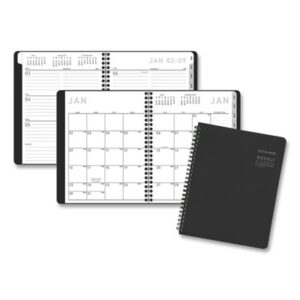 (AAG7054XL05)AAG 7054XL05 – Contemporary Lite Weekly/Monthly Planner, 8.75 x 7, Black Simulated Leather Cover, 12-Month (Jan to Dec): 2024 by AT-A-GLANCE (1/EA)
