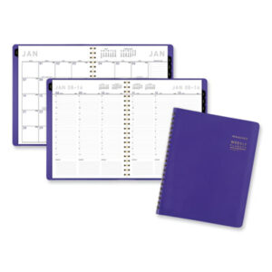 (AAG70940X14)AAG 70940X14 – Contemporary Weekly/Monthly Planner, 11.38 x 9, Purple Cover, 12-Month (Jan to Dec): 2024 by AT-A-GLANCE (1/EA)