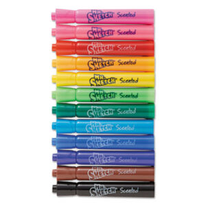 (SAN1905311)SAN 1905311 – Scented Watercolor Marker Classroom Set, Broad Chisel Tip, Assorted Colors, 192/Set by SANFORD (192/CT)