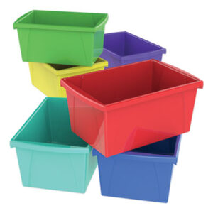 (STX61515U06C)STX 61515U06C – Storage Bins, 5.5 gal, 10.63 x 15.63 x 8, Randomly Assorted Colors by STOREX (6/CT)