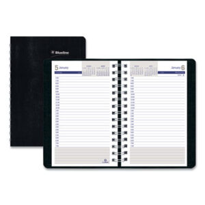 (REDC21021T)RED C21021T – DuraGlobe Daily Planner, 30-Minute Appointments, 8 x 5, Black Cover, 12-Month (Jan to Dec): 2024 by REDIFORM OFFICE PRODUCTS (1/EA)