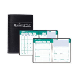 (HOD29402)HOD 29402 – Express Track Recycled Weekly Appointment Book/Monthly Planner, 8 x 5, Black Cover, 13-Month (Jan to Jan): 2024 to 2025 by HOUSE OF DOOLITTLE (1/EA)