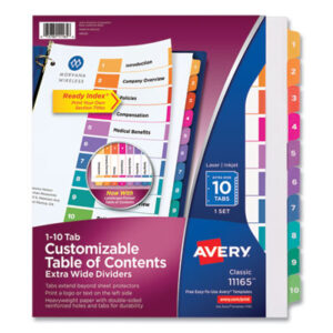 Avery; Ready Index; Punched Index; Binder; Recordkeeping; Filing; Systems; Cataloging; Classification