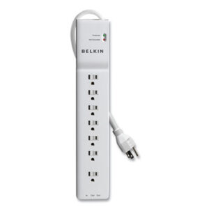 7-Outlet; BELKIN; Home Series; Surge Protector; Surgemaster; Suppressors; Power; Voltage; Spikes; Current; AC; Electricity; Overloads; Circuits; Electronics; Technology