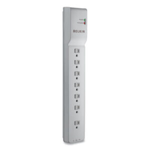 7-Outlet; BELKIN; Home Series; Surge Protector; Surgemaster; Suppressors; Power; Voltage; Spikes; Current; AC; Electricity; Overloads; Circuits; Electronics; Technology