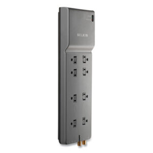 8-Outlet; BELKIN; Office Series; Surge Protector; Surgemaster; Suppressors; Power; Voltage; Spikes; Current; AC; Electricity; Overloads; Circuits; Electronics; Technology