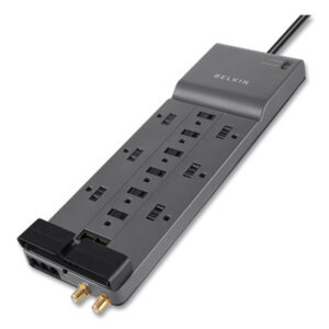 12-Outlet; BELKIN; Professional Series; Surge Protector; Surgemaster; Suppressors; Power; Voltage; Spikes; Current; AC; Electricity; Overloads; Circuits; Electronics; Technology