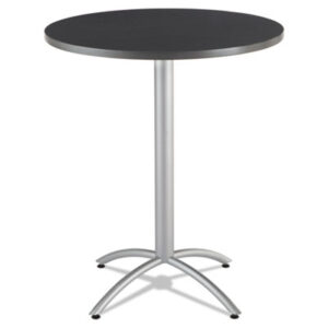 (ICE65668)ICE 65668 – CafeWorks Table, Bistro-Height, Round, 36" x 42", Graphite Granite Top, Silver Base by ICEBERG ENTERPRISES (1/EA)