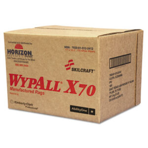 (NSN5122412)NSN 5122412 AbilityOne® SKILCRAFT® WYPALL X70 Rags (1 Per BX)