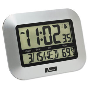(NSN6611877)NSN 6611877 AbilityOne® SKILCRAFT® LCD Digital Radio-Controlled Clock (1 Per EA)