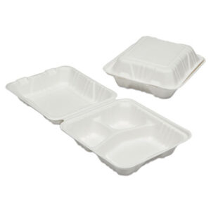 (NSN6646905)NSN 6646905 AbilityOne® SKILCRAFT® Clamshell Hinged Lid To-Go Food Containers (200 Per BX)